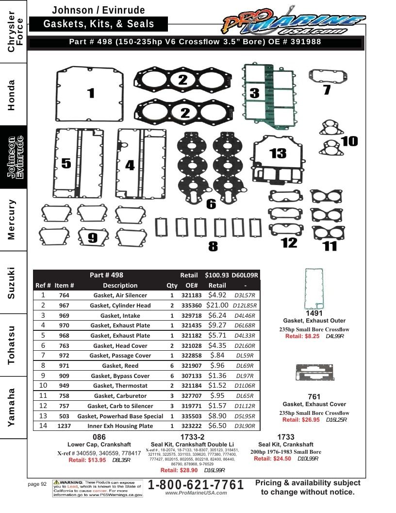 Pro Marine USA Outboard Parts Catalog Weekly Ad January 1 - December 31, 2026