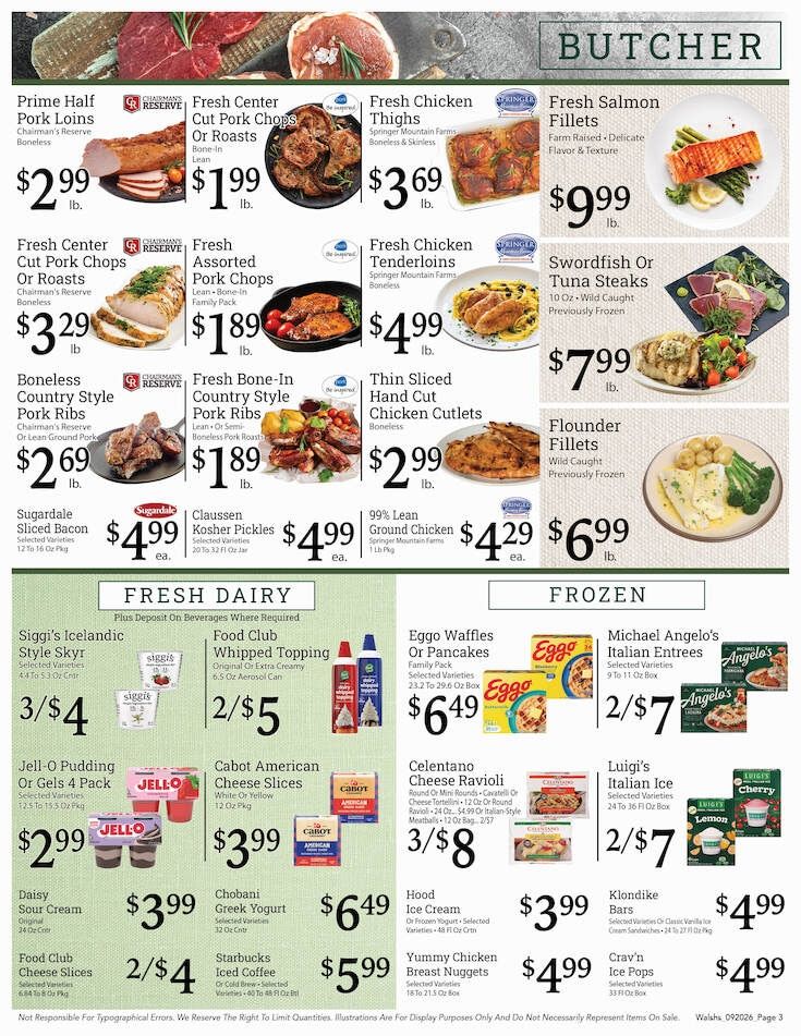 Walsh's Quality Market IGA Weekly Ad September 27 - October 3, 2026