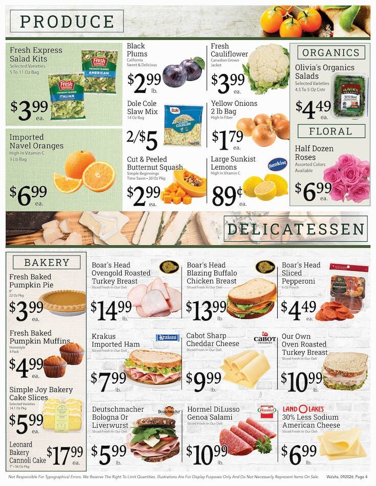 Walsh's Quality Market IGA Weekly Ad September 27 - October 3, 2026
