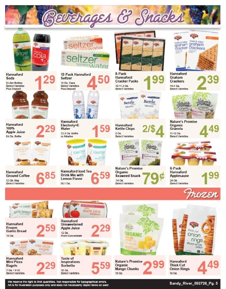 Sandy River Shop 'n Save Weekly Ad September 27 - October 3, 2026