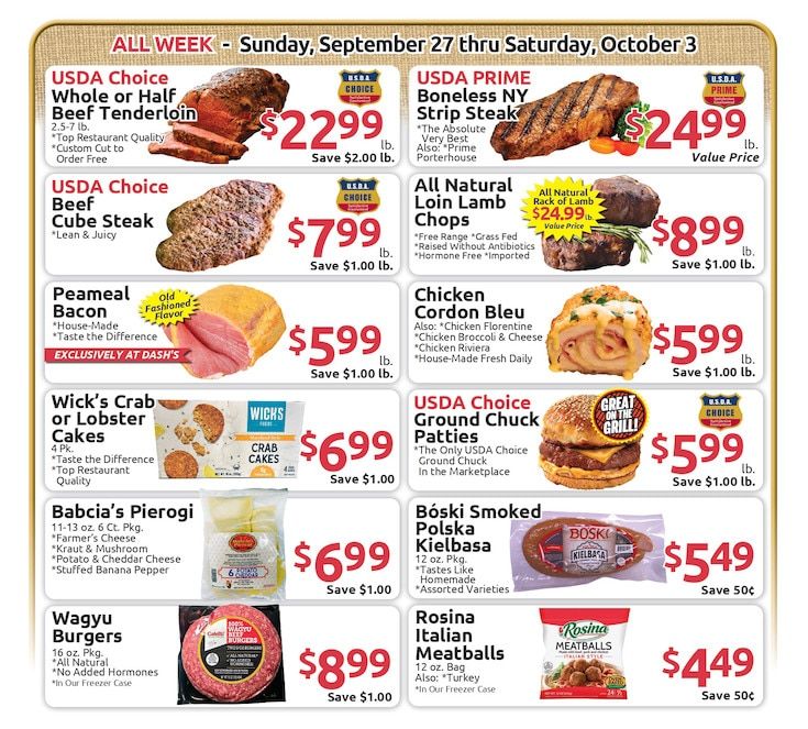 Dash's Market Weekly Ad September 27 - October 3, 2026