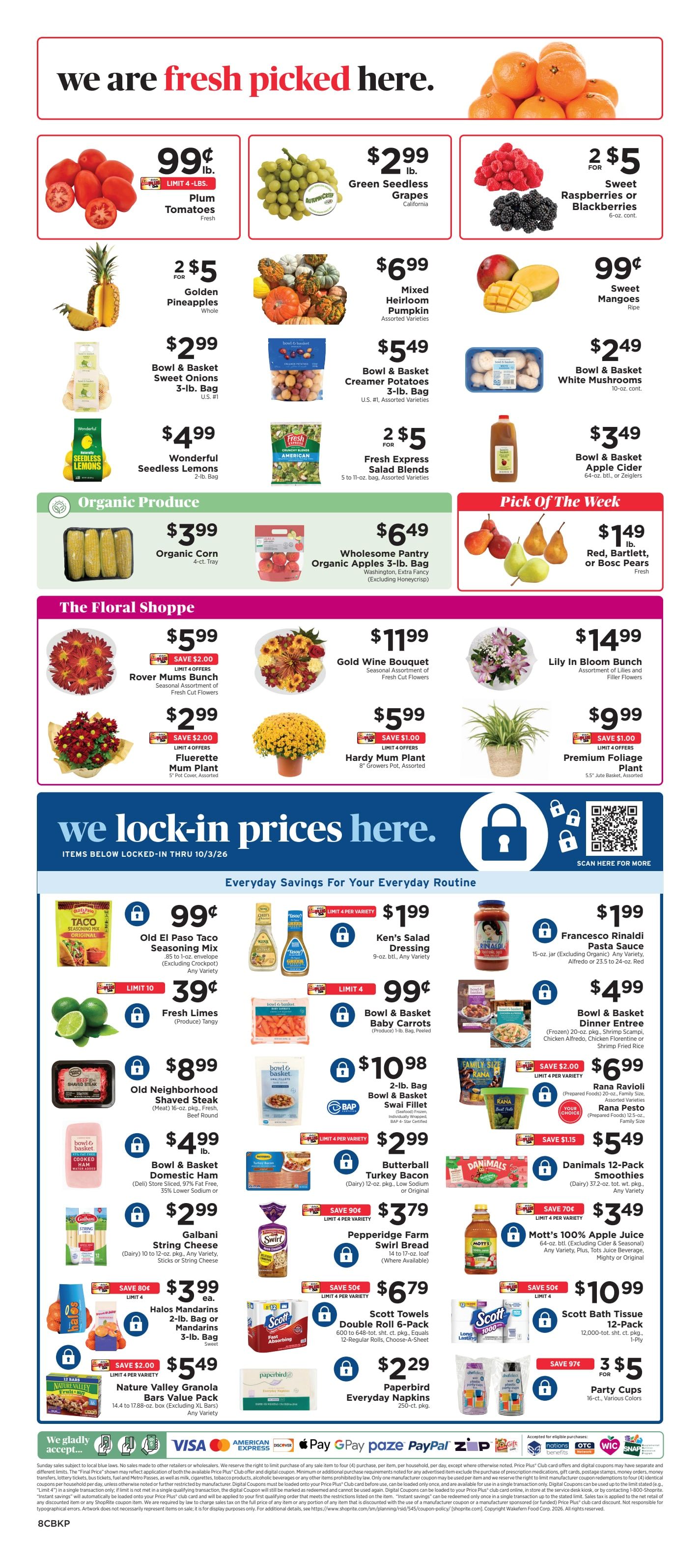 ShopRite (1905 Sunrise Hwy, Bay Shore, NY) Weekly Ad September 27 - October 3, 2026