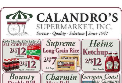 Calandro's Supermarket Weekly Ad September 24 - 29, 2026