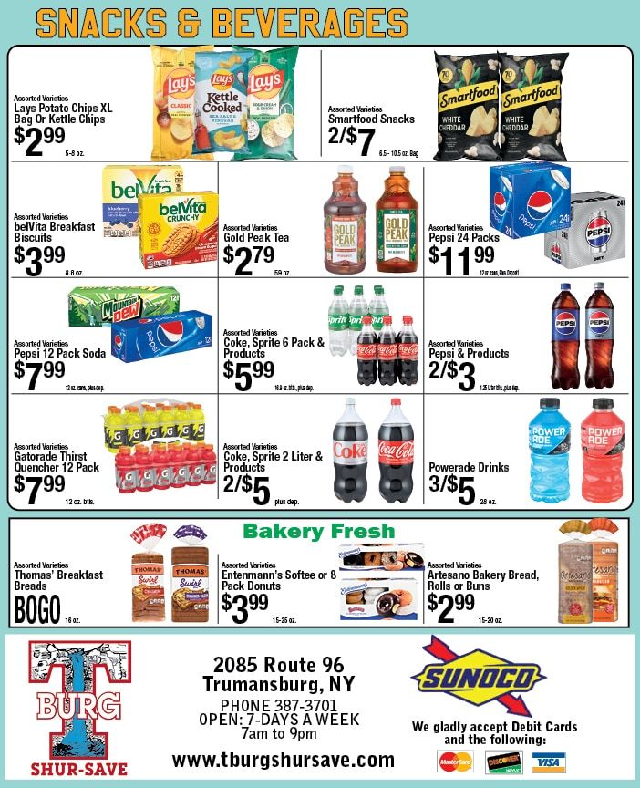 T-Burg Shur Save Weekly Ad September 27 - October 3, 2026