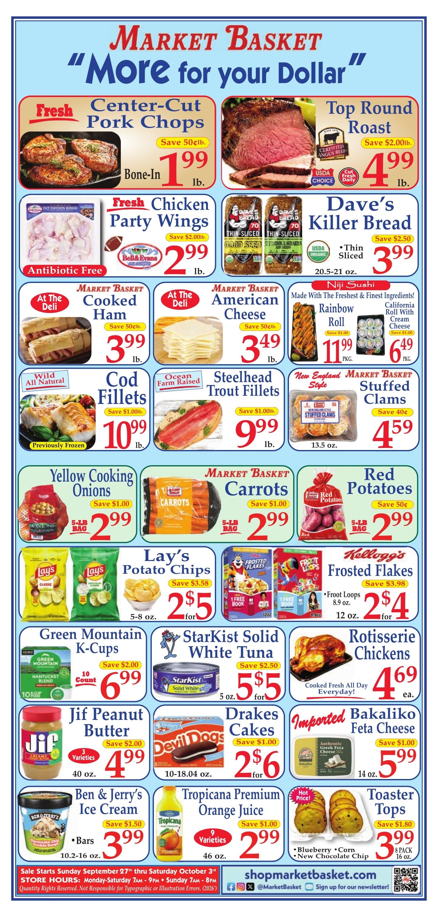 Market Basket Weekly Ad September 27 - October 3, 2026