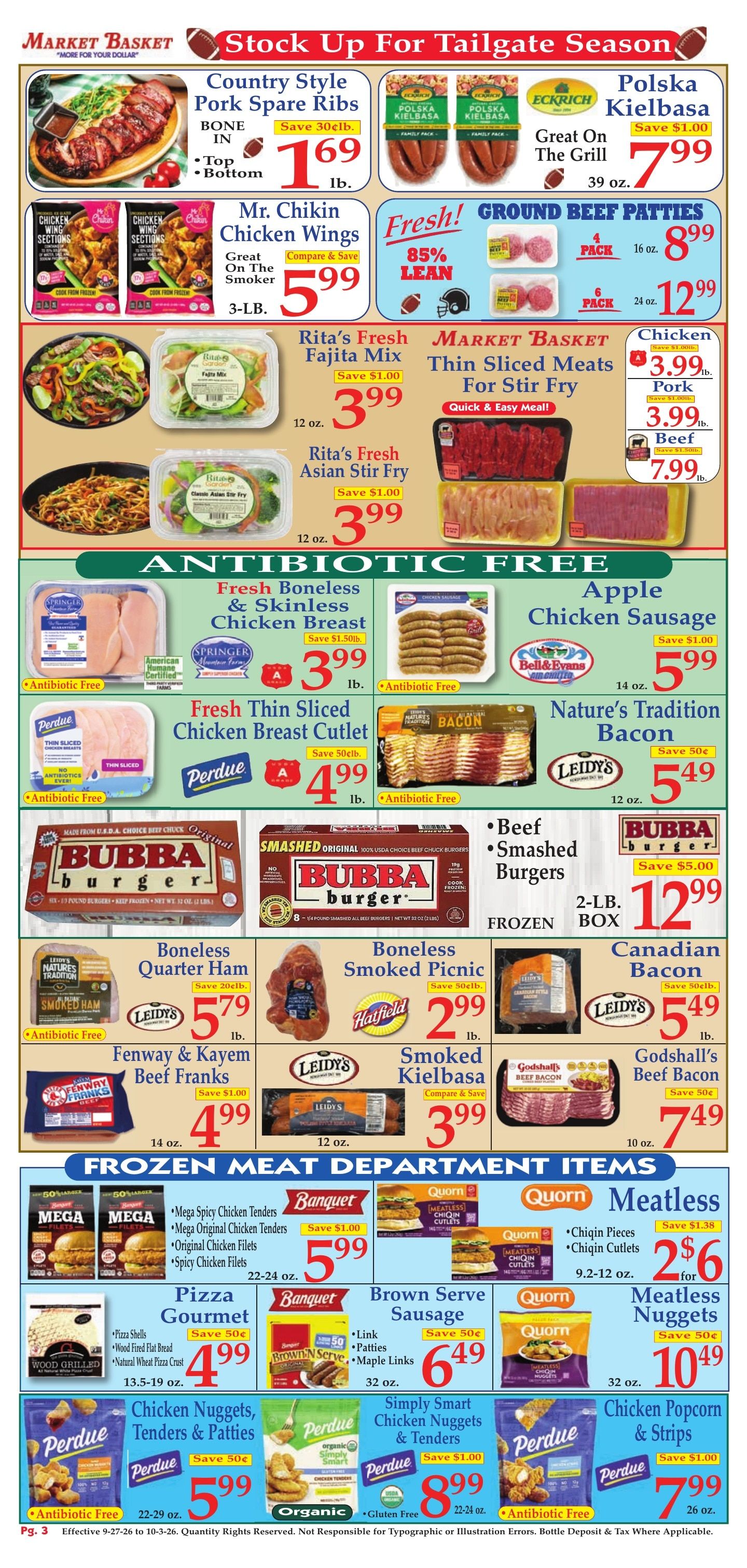 Market Basket Weekly Ad September 27 - October 3, 2026