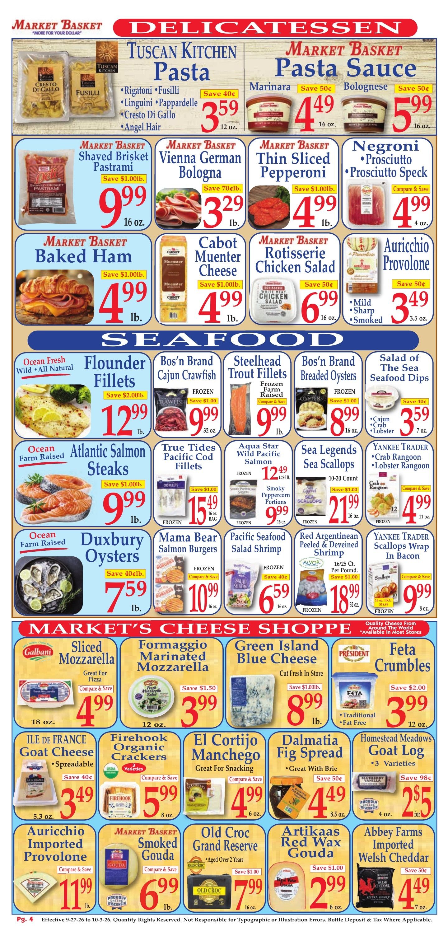 Market Basket Weekly Ad September 27 - October 3, 2026
