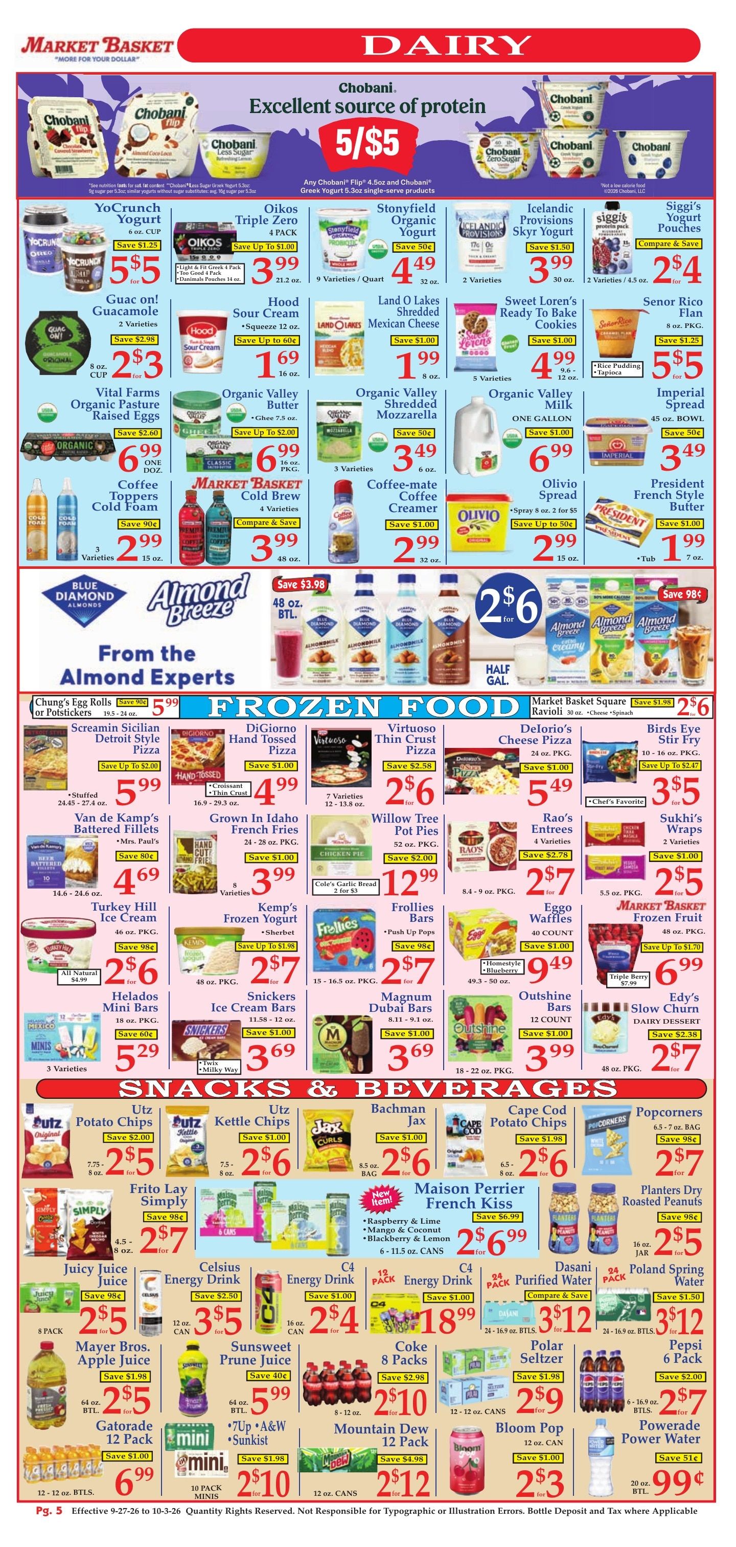 Market Basket Weekly Ad September 27 - October 3, 2026