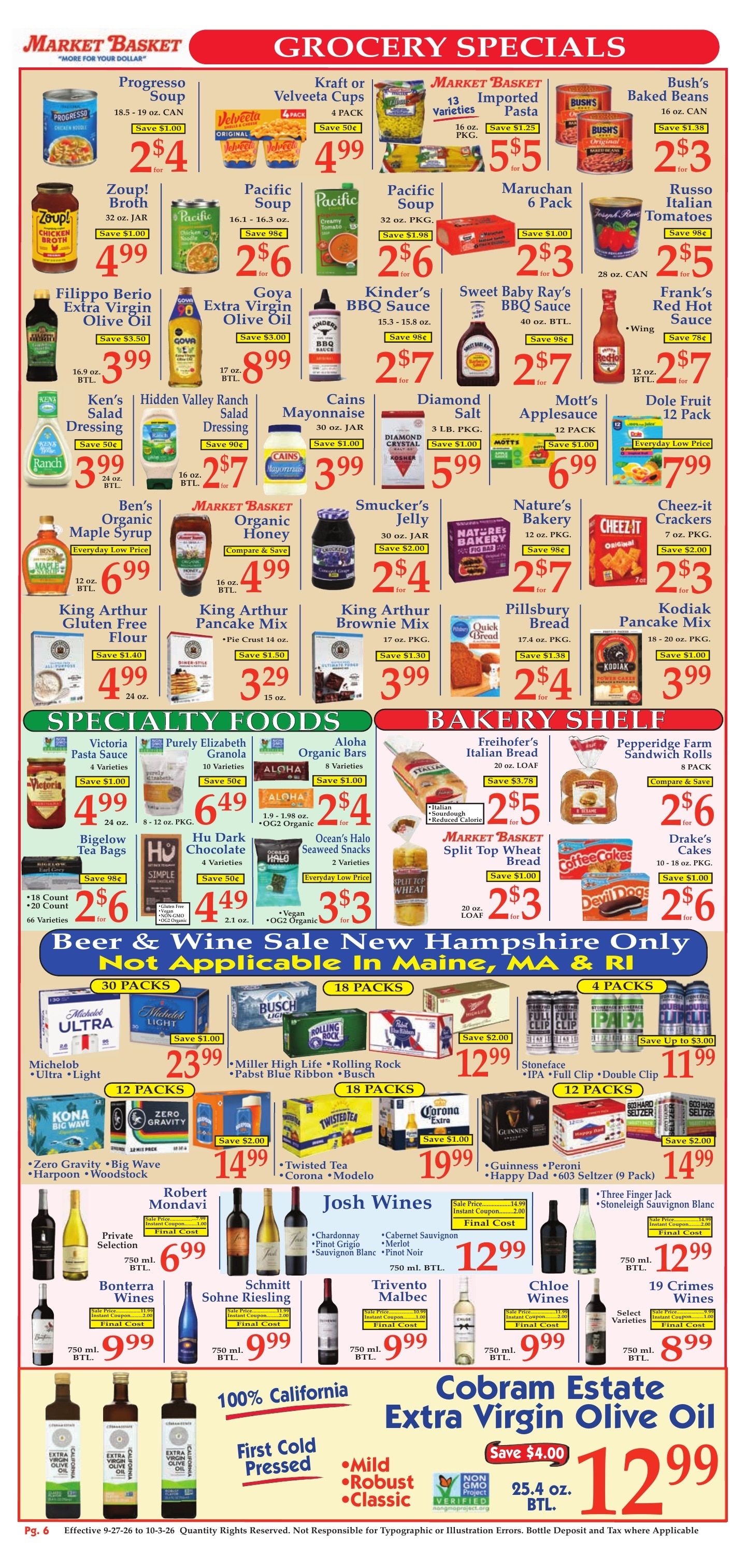 Market Basket Weekly Ad September 27 - October 3, 2026