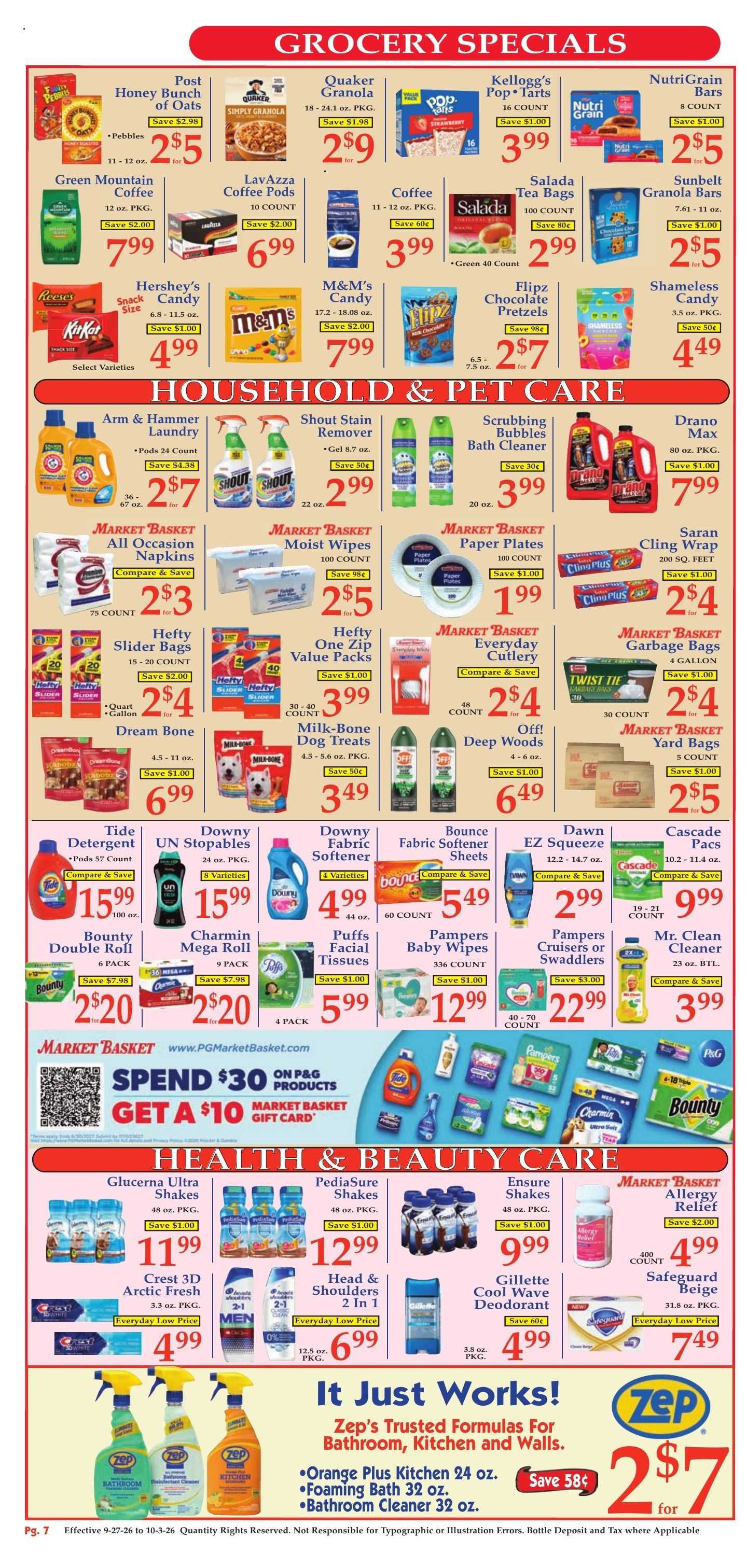 Market Basket Weekly Ad September 27 - October 3, 2026