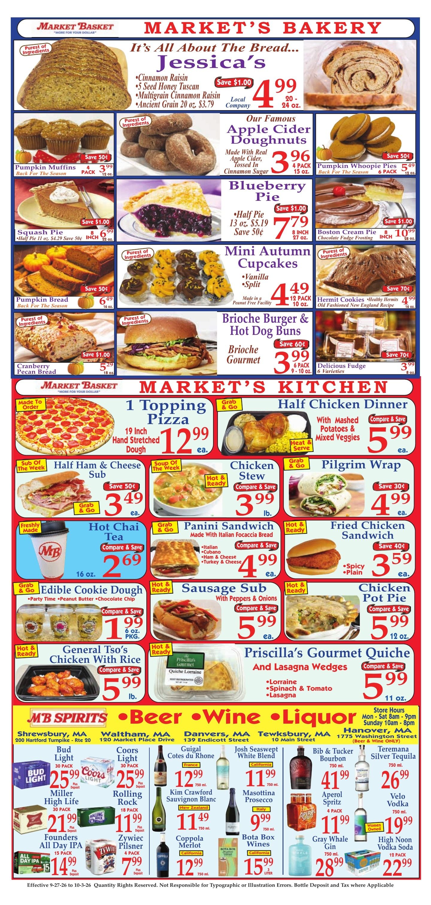 Market Basket Weekly Ad September 27 - October 3, 2026