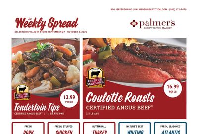 Palmer's Direct To You Market Weekly Ad September 27 - October 3, 2026