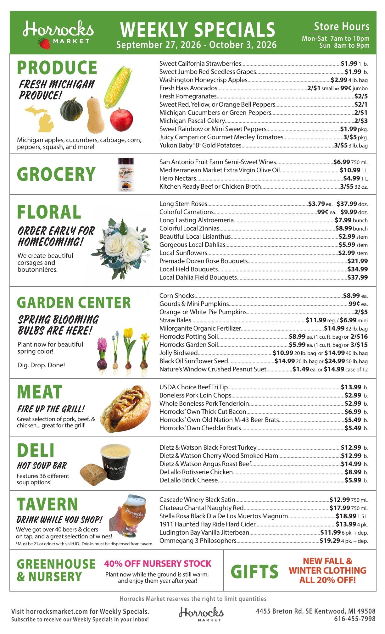Horrocks Market Weekly Ad September 27 - October 3, 2026