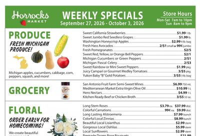 Horrocks Market Weekly Ad September 27 - October 3, 2026