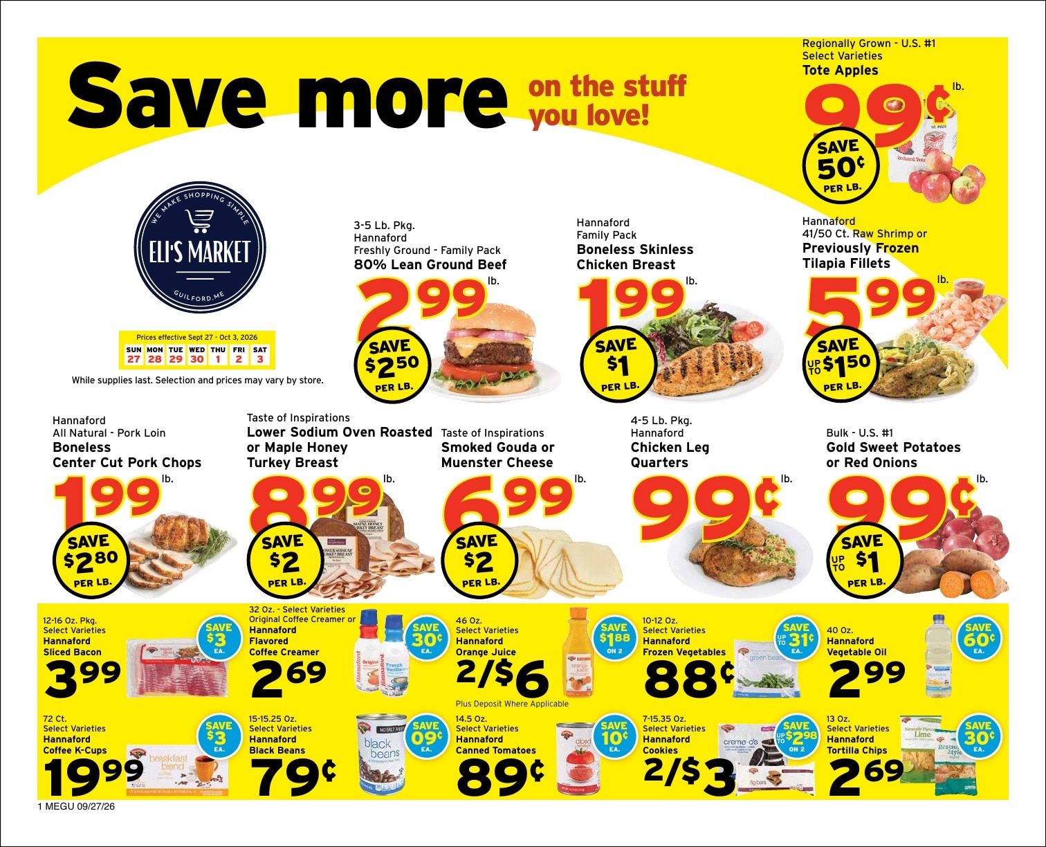Eli's Market Weekly Ad September 27 - October 3, 2026