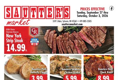 Sautter's Market Weekly Ad September 27 - October 3, 2026