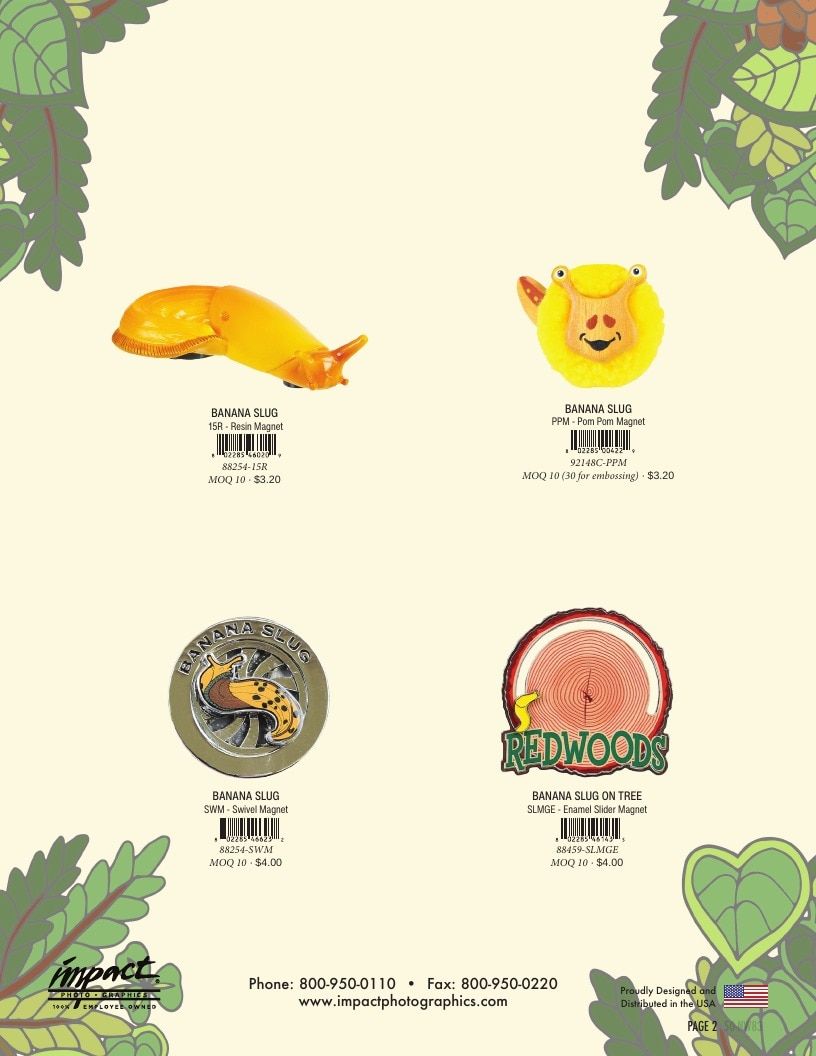 Impact Photographics Banana Slug Products Catalog Weekly Ad January 1 - December 31, 2026