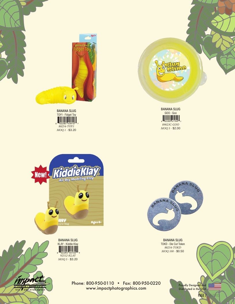 Impact Photographics Banana Slug Products Catalog Weekly Ad January 1 - December 31, 2026
