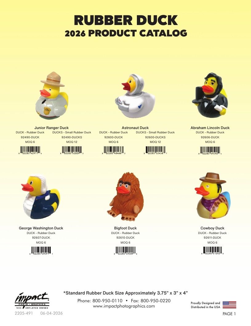 Impact Photographics Rubber Duck Catalog Weekly Ad January 1 - December 31, 2026