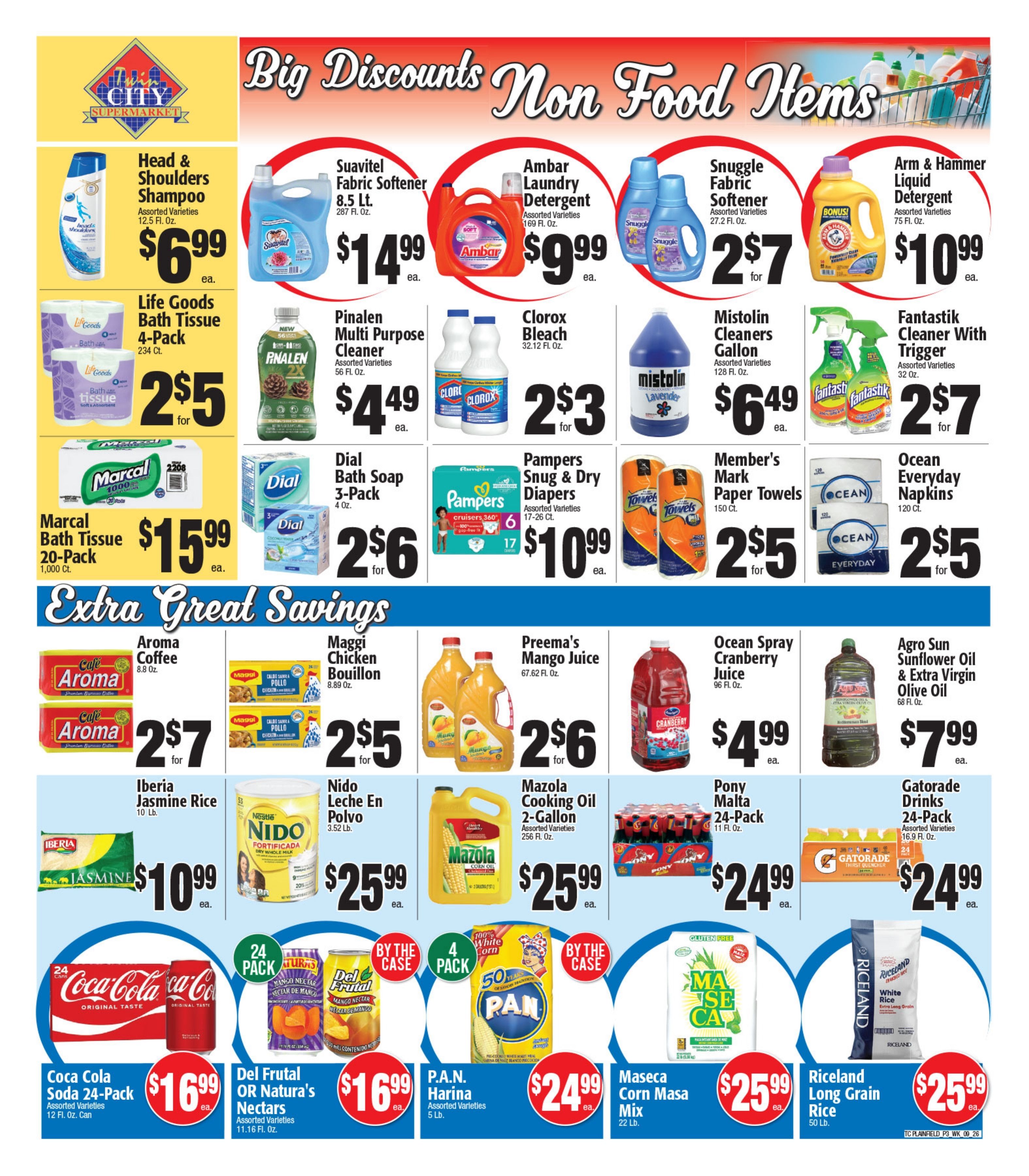 Twin City Supermarket (600 Park Avenue, Plainfield, NJ) Weekly Ad September 27 - October 3, 2026
