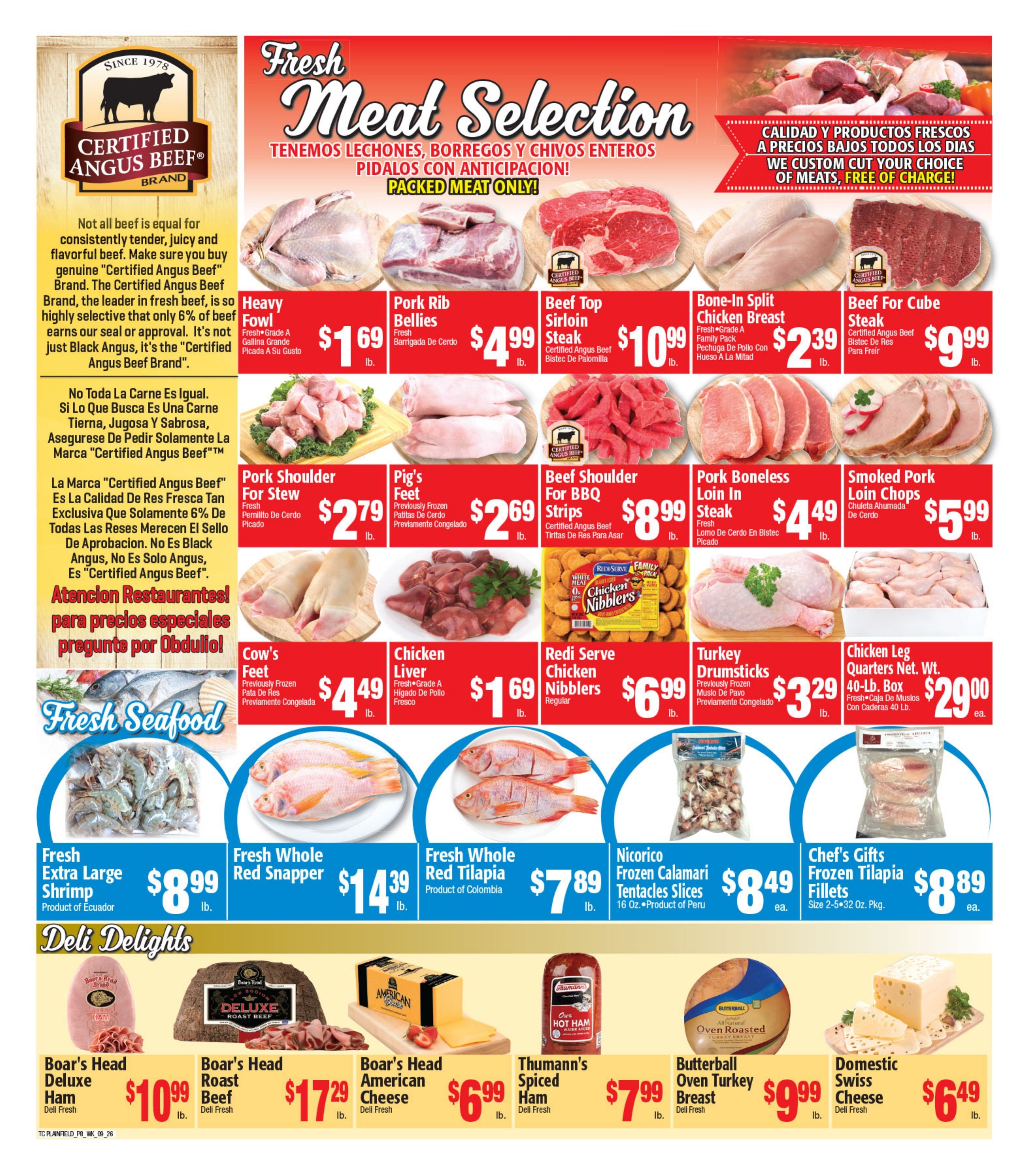 Twin City Supermarket (600 Park Avenue, Plainfield, NJ) Weekly Ad September 27 - October 3, 2026