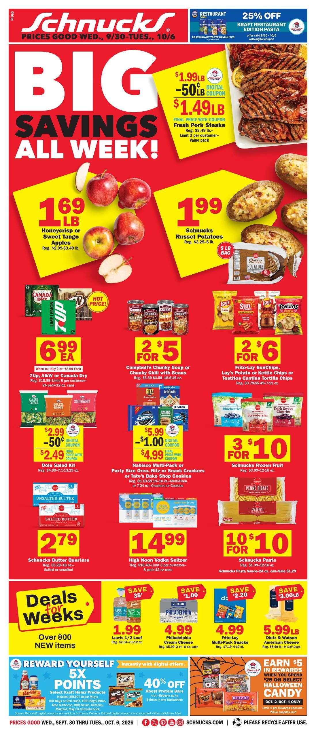 Schnucks (Villa Ridge Area, IL) Weekly Print Weekly Ad September 30 - October 6, 2026