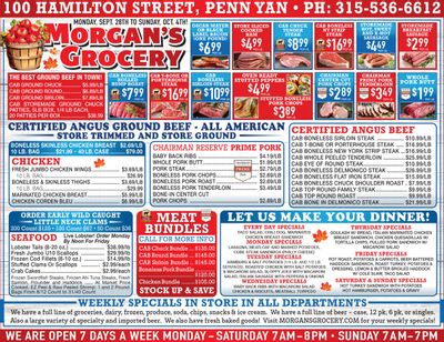 Morgan's Grocery Weekly Ad September 28 - October 4, 2026