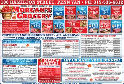 Morgan's Grocery Weekly Ad September 28 - October 4, 2026