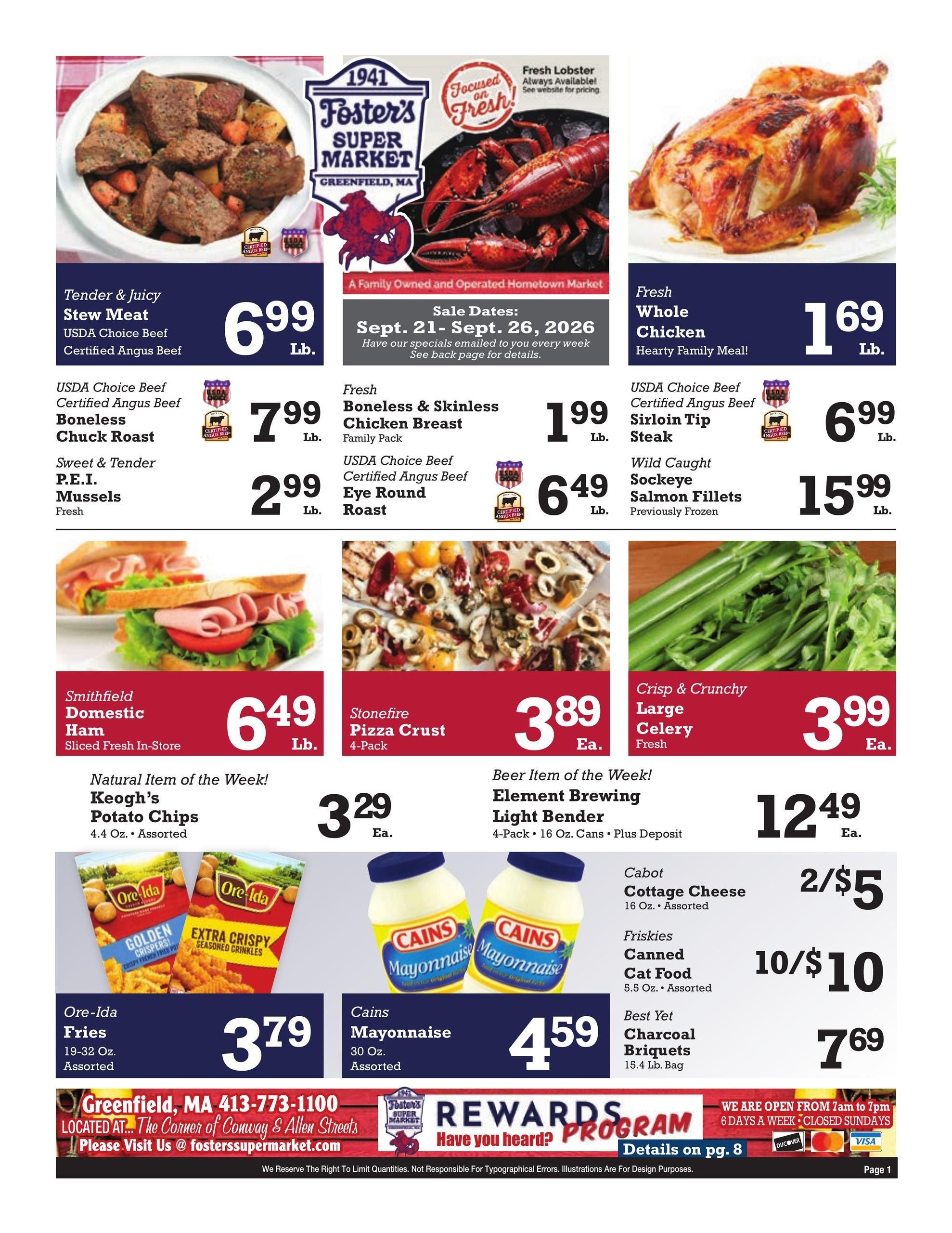 Foster's Super Market Weekly Ad September 21 - October 3, 2026