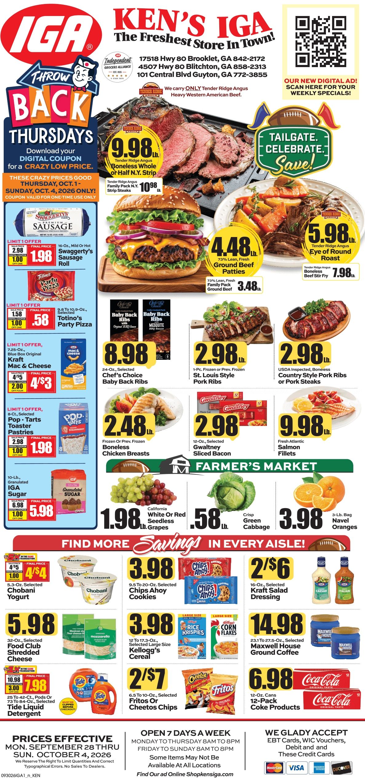 Ken's IGA Weekly Ad September 28 - October 4, 2026
