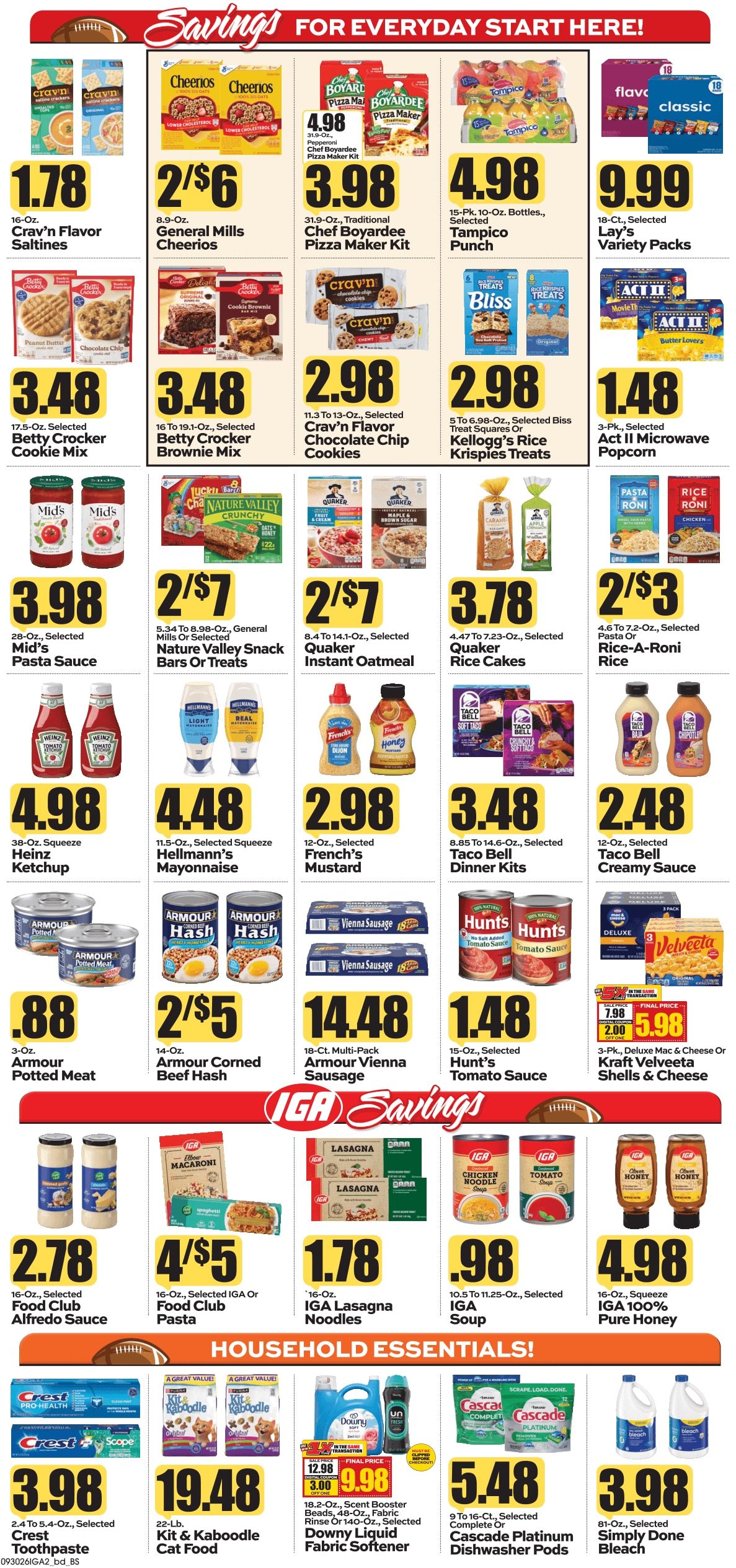 Ken's IGA Weekly Ad September 28 - October 4, 2026