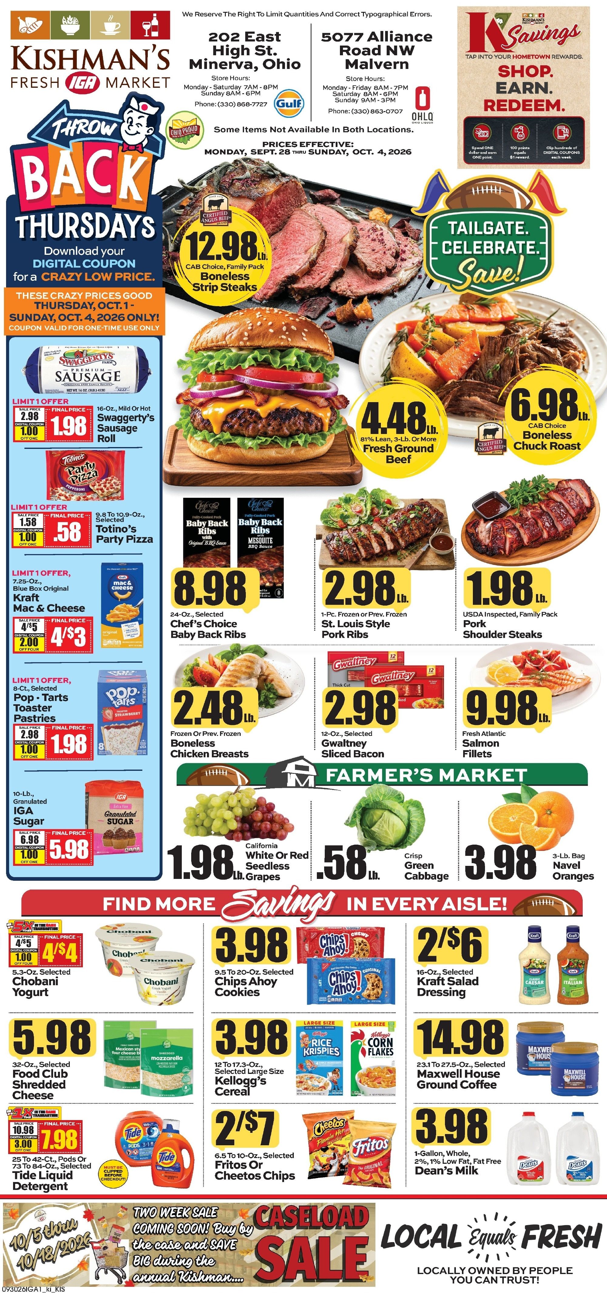 Kishman's IGA Weekly Ad September 28 - October 4, 2026