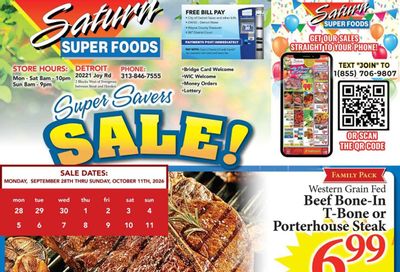 Saturn Super Foods Weekly Ad September 28 - October 11, 2026