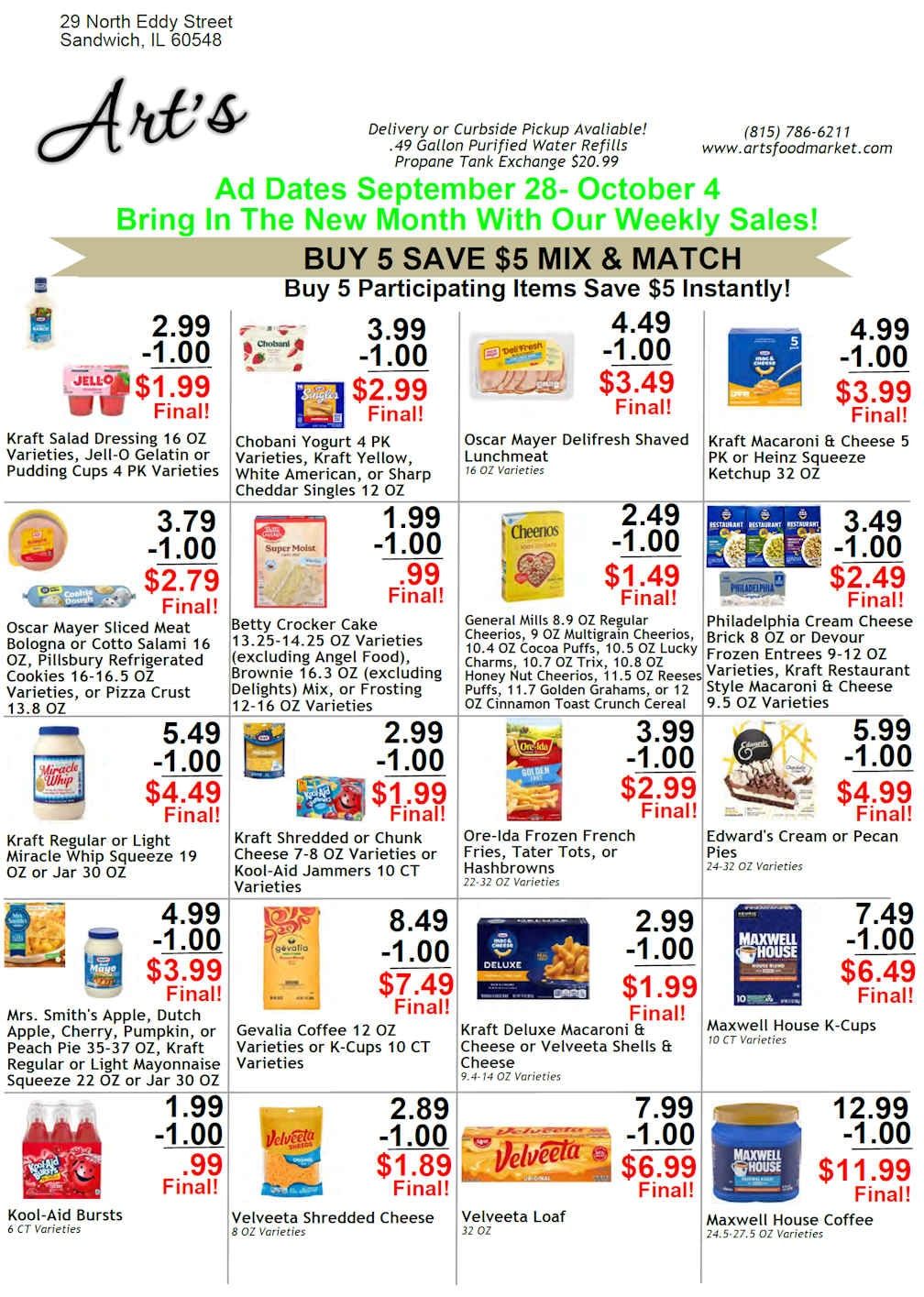 Art's Food Market Weekly Ad September 28 - October 4, 2026