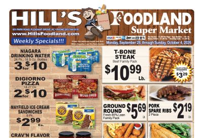 Hill's Foodland (851 Park Road, Pleasant Grove, AL) Weekly Ad September 28 - October 4, 2026