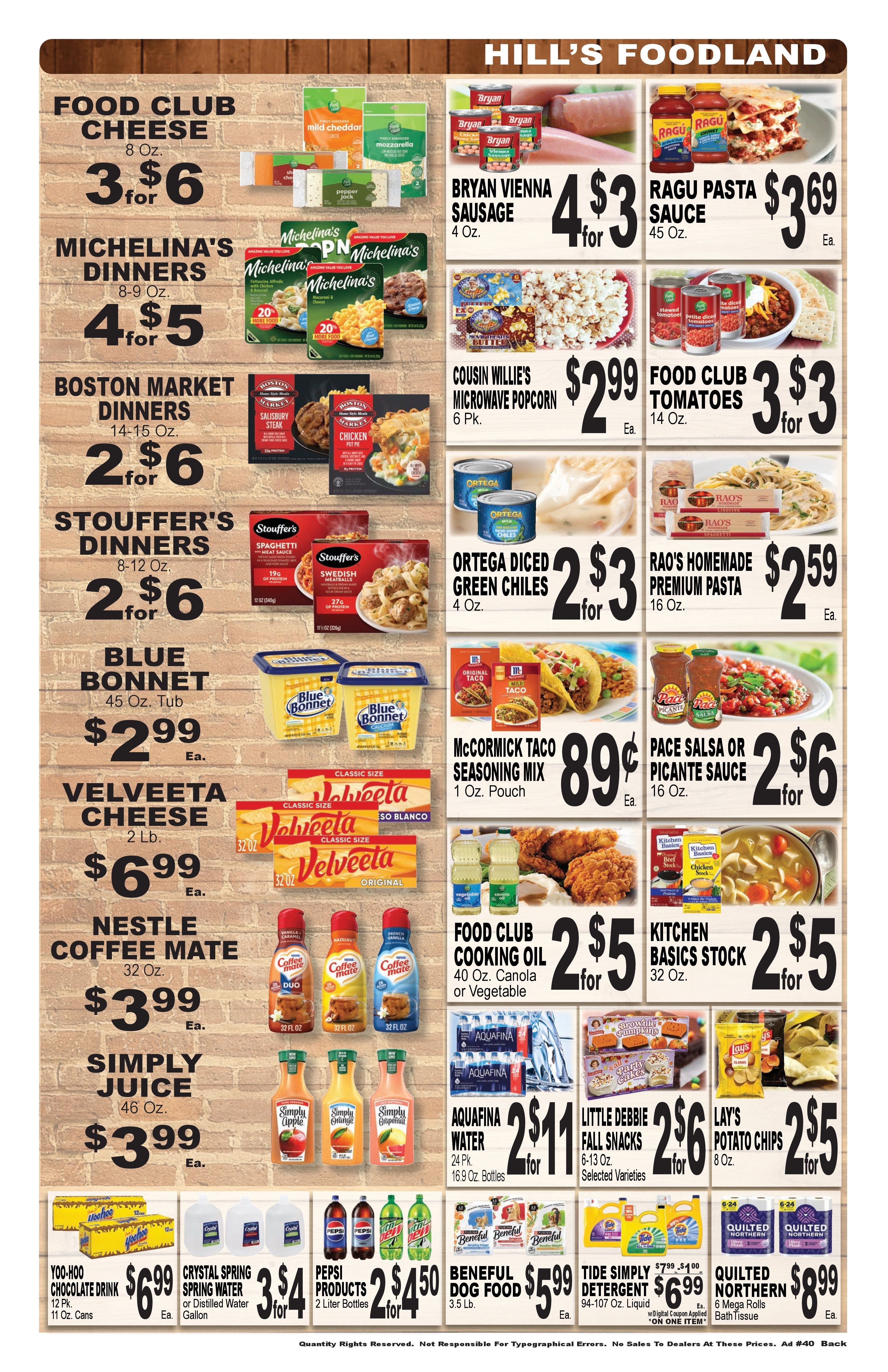 Hill's Foodland (851 Park Road, Pleasant Grove, AL) Weekly Ad September 28 - October 4, 2026
