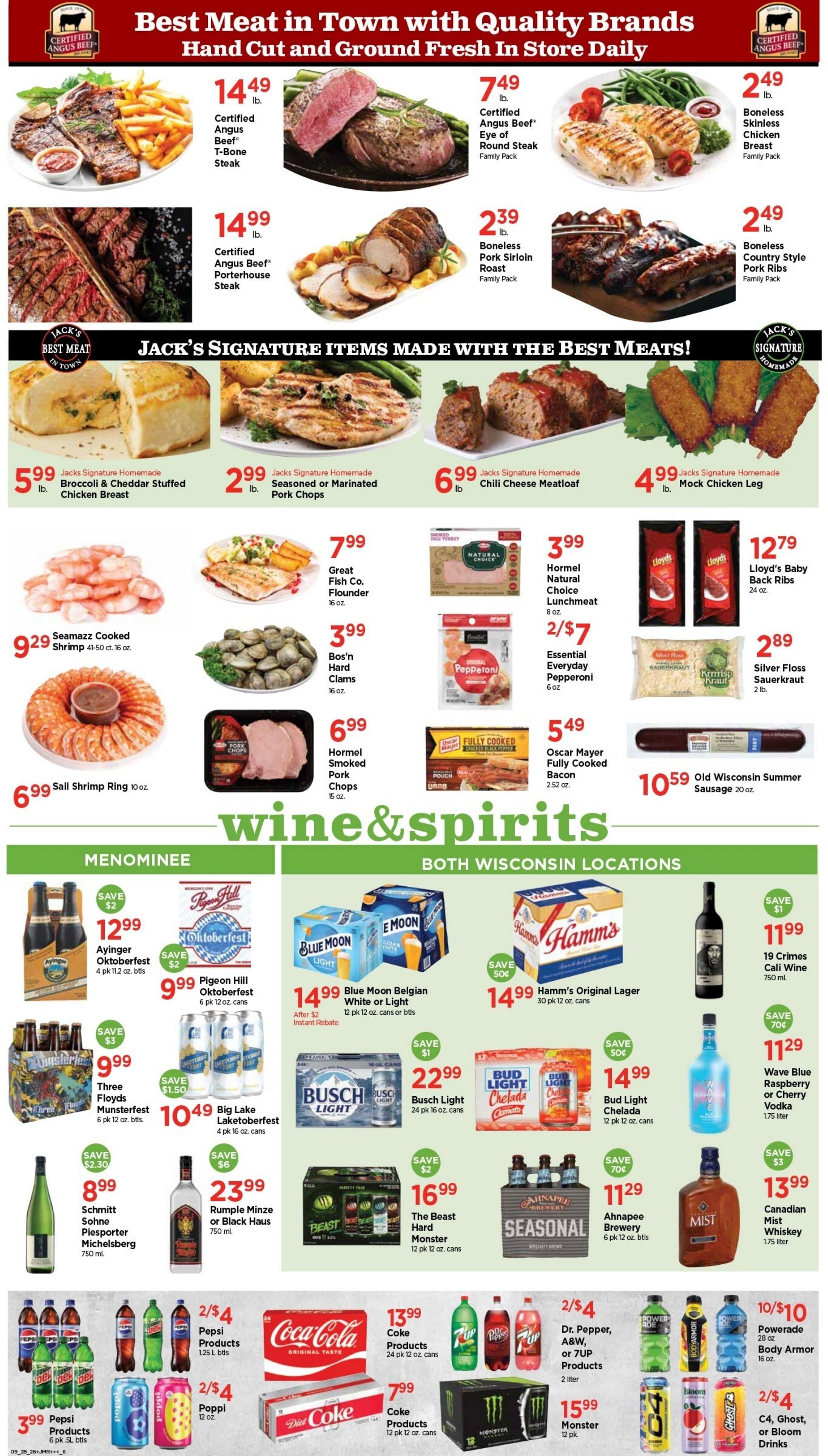 Jack's Fresh Market Weekly Ad September 28 - October 4, 2026