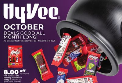 Hy-Vee (Alleman Area, IA) OCTOBER DEALS GOOD ALL MONTH LONG Weekly Ad September 28 - November 1, 2026