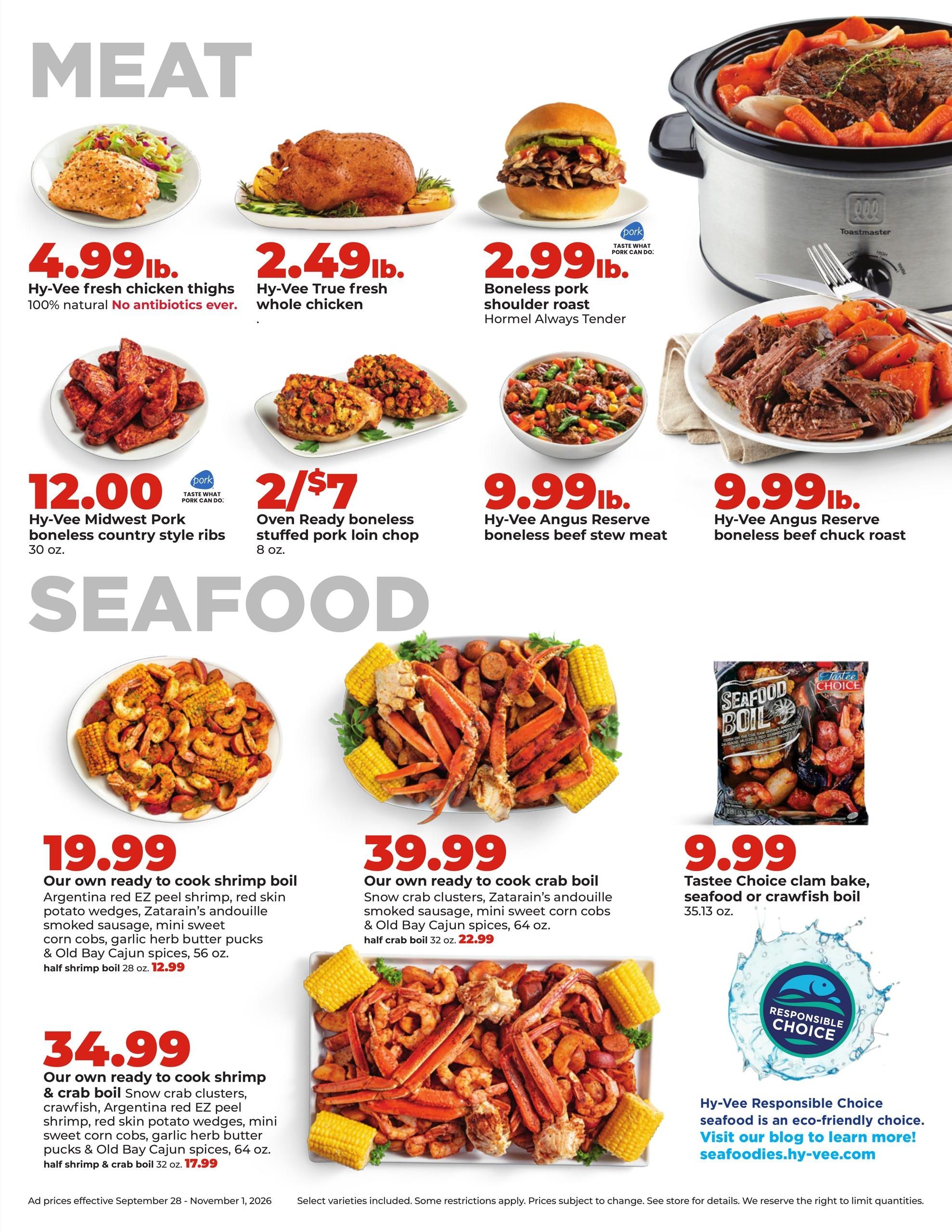 Hy-Vee (Alleman Area, IA) OCTOBER DEALS GOOD ALL MONTH LONG Weekly Ad September 28 - November 1, 2026