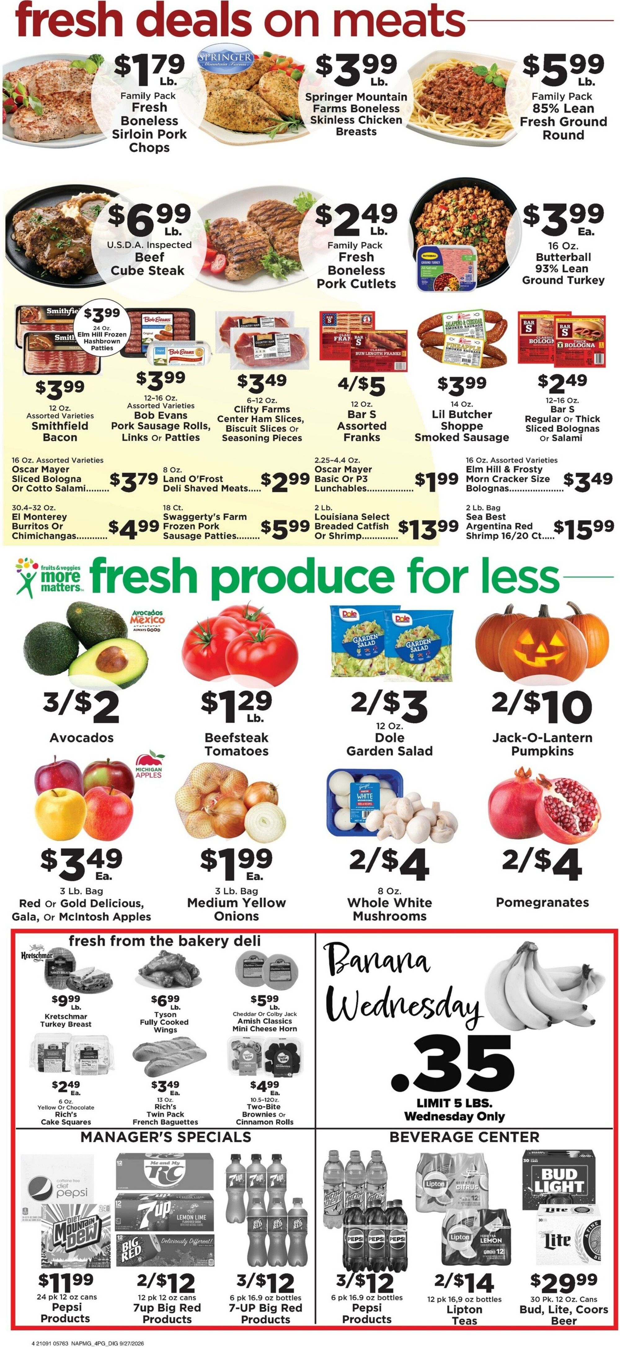 Taylorsville Country Mart Weekly Ad September 28 - October 4, 2026