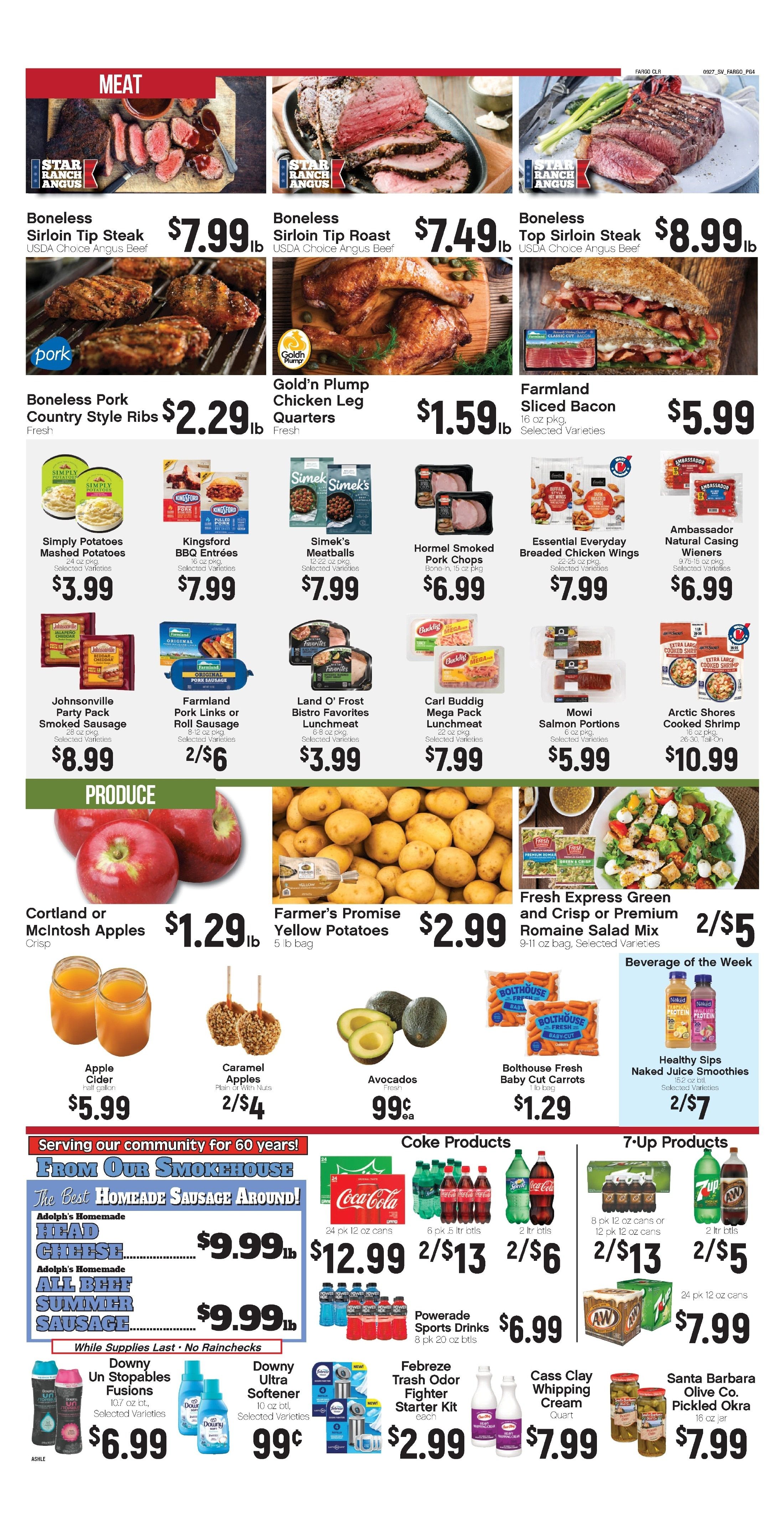 Ashley Supervalu Weekly Ad September 28 - October 4, 2026