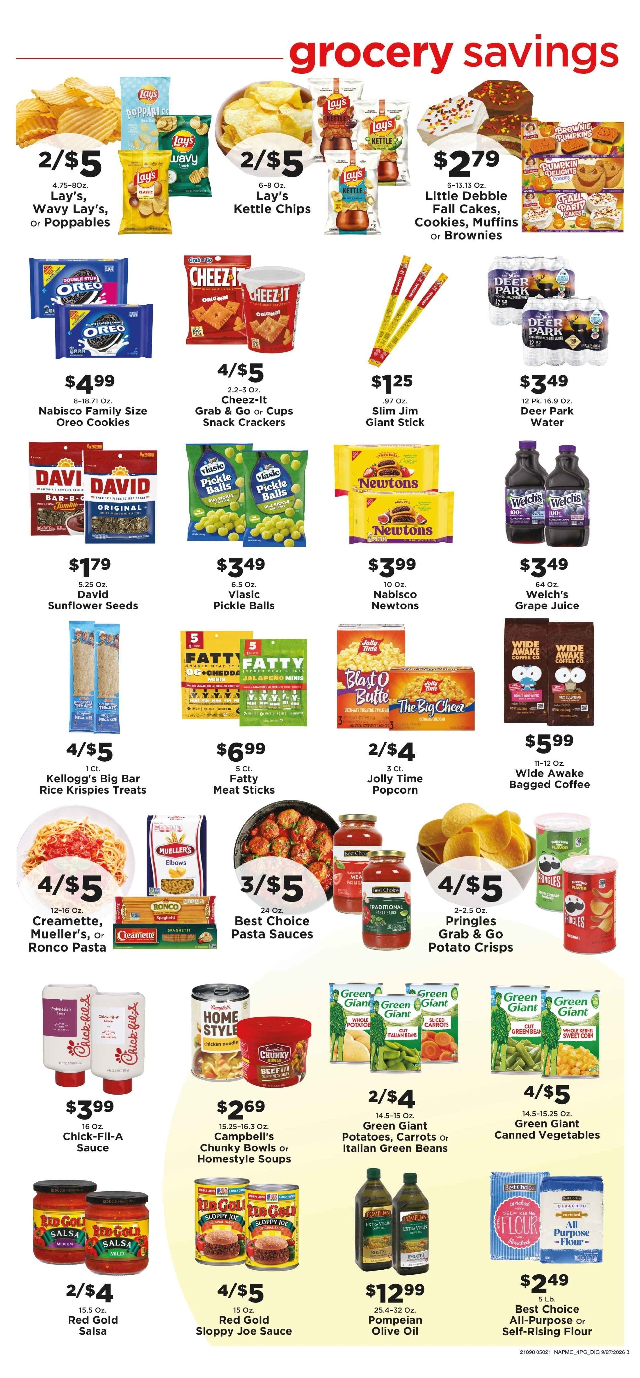 Chappell's Hometown Foods Weekly Ad September 28 - October 4, 2026