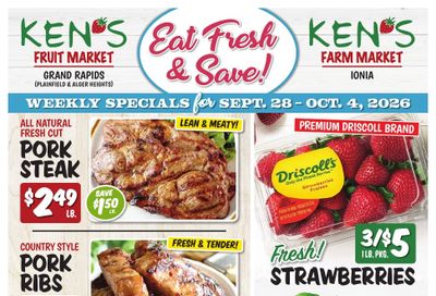 Ken's Fruit Market Weekly Ad September 28 - October 4, 2026