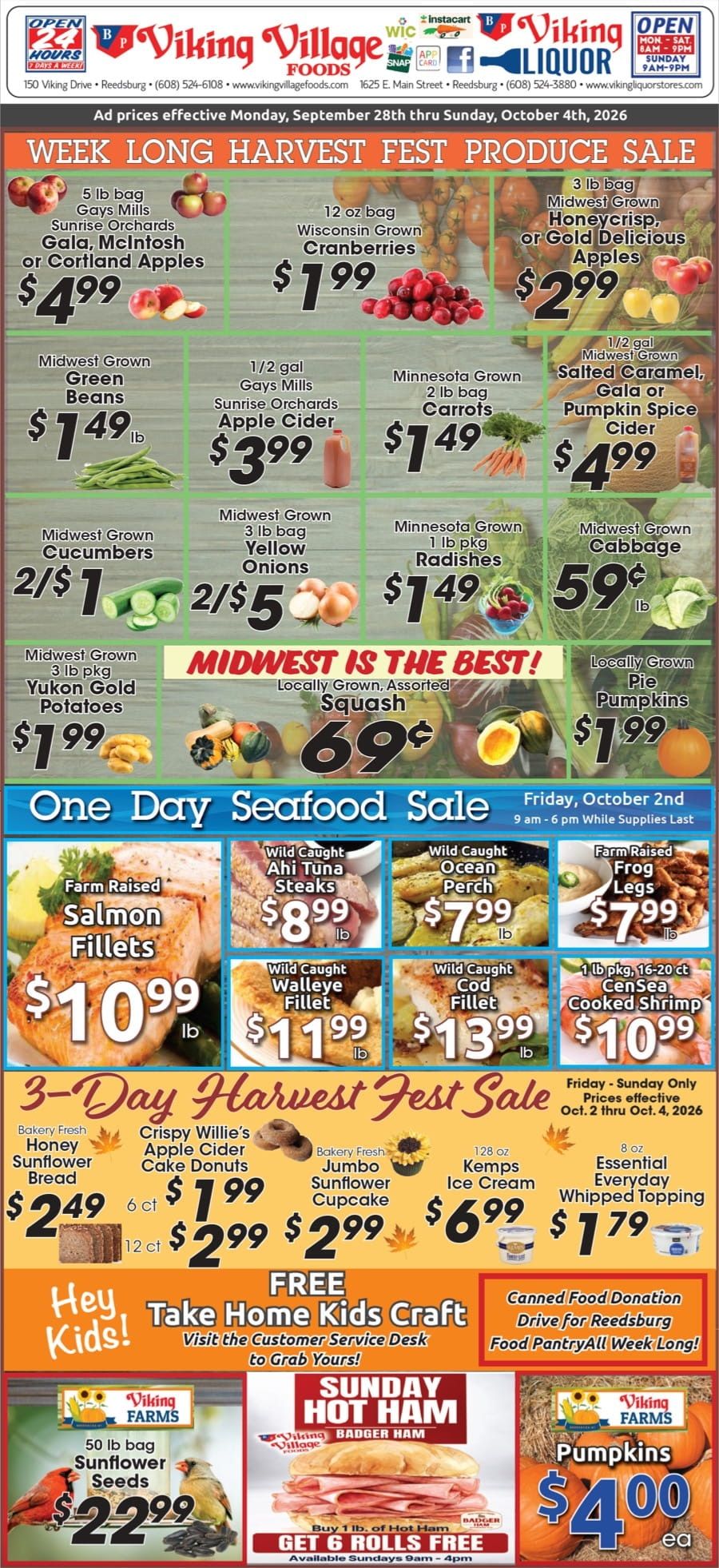 Viking Village Foods Weekly Ad September 28 - October 4, 2026