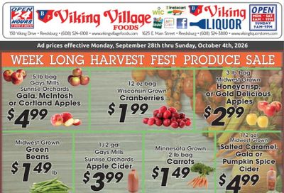 Viking Village Foods Weekly Ad September 28 - October 4, 2026