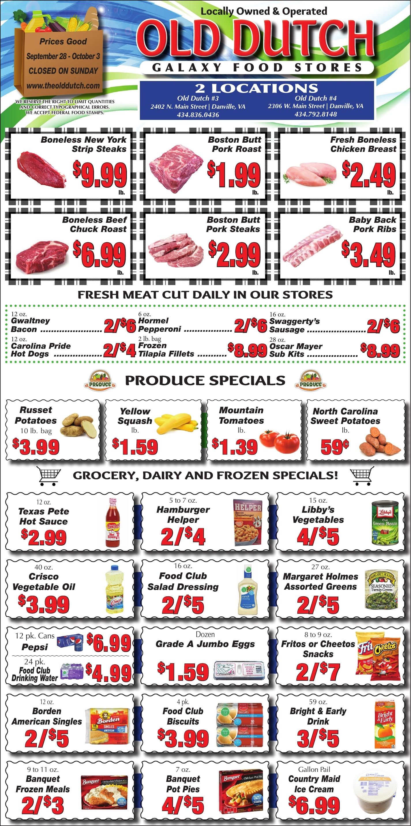 Old Dutch Supermarket Weekly Ad September 28 - October 3, 2026