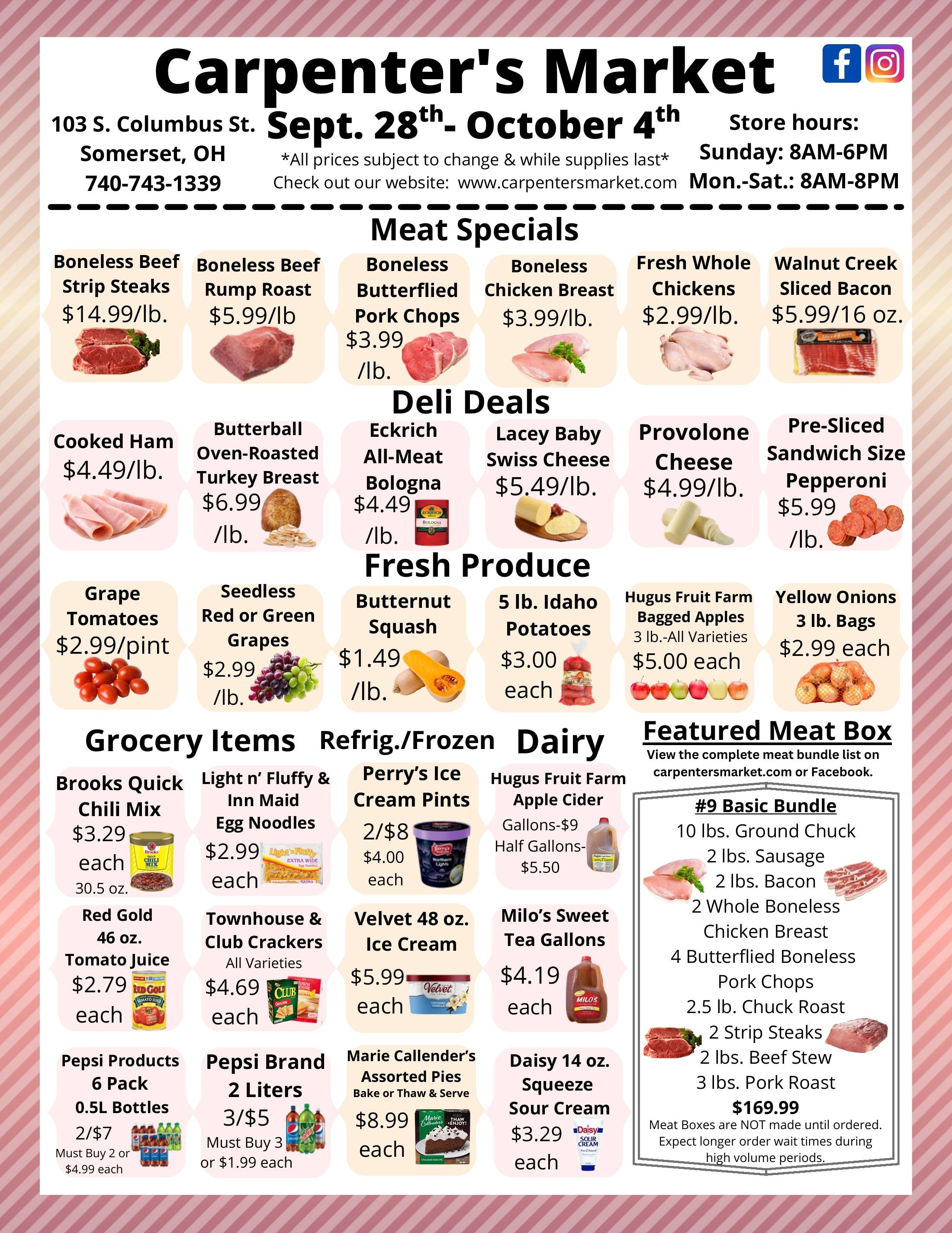 Carpenter's Market Weekly Ad September 28 - October 4, 2026