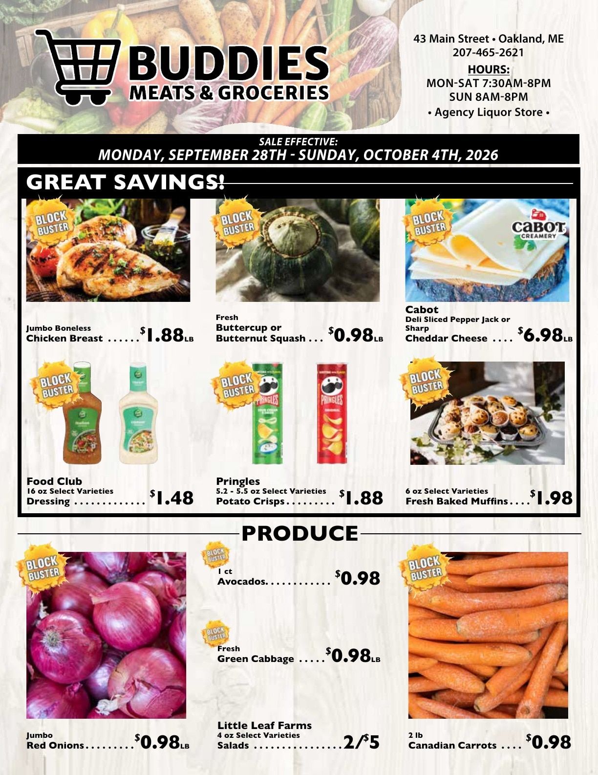 Buddies Meats & Groceries Weekly Ad September 28 - October 4, 2026