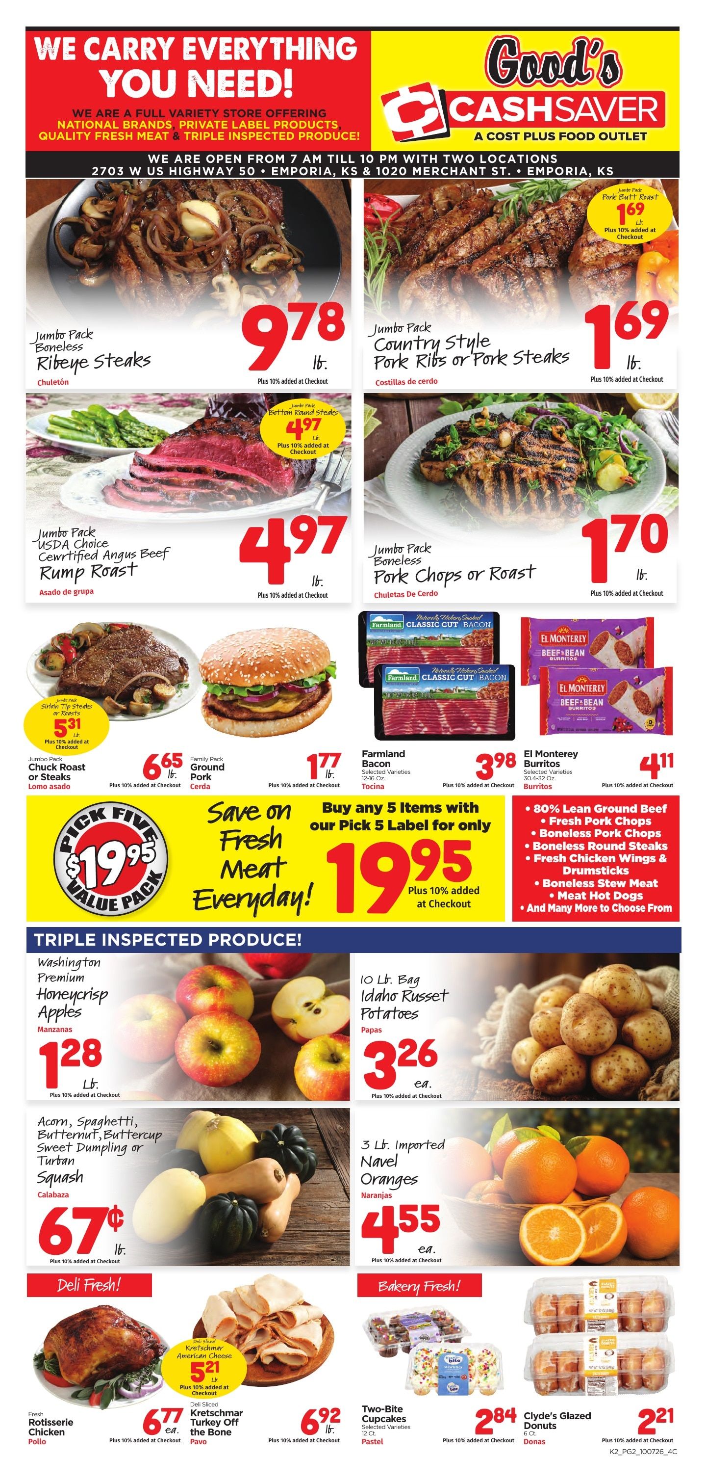 Good's Cash Saver Weekly Ad October 7 - 13, 2026