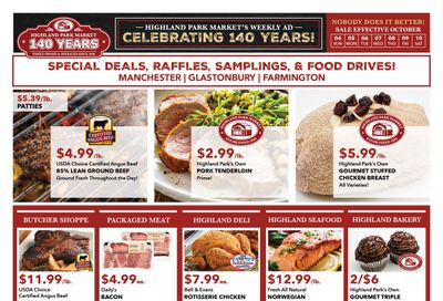 Highland Park Market (Connecticut) Weekly Ad October 4 - 10, 2026